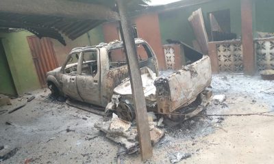 Oyo: Angry youths raze houses, hotels, shrine belonging to prominent chief after stray bullet allegedly killed resident-TopNaija.ng