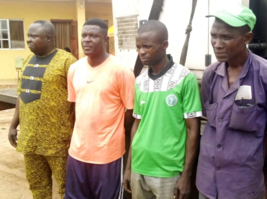 Police arrest four for allegedly stealing telecommunication's generator in Ogun [PHOTO]-TopNaija.ng