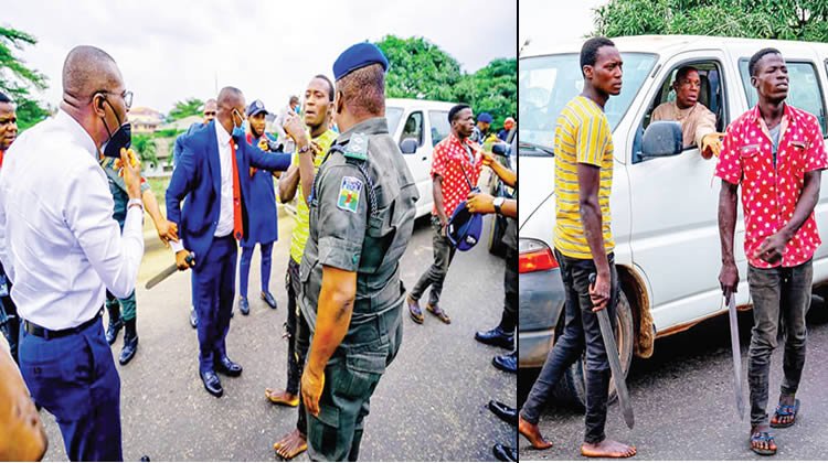 How Gov Sanwo-Olu’s convoy caught Lagos traffic robbers in operation