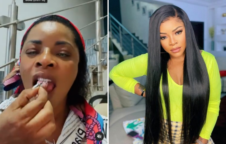 'Tastes good' - Fashion blogger, Laura Ikeji shock fans as she chews raw pepper [VIDEO]