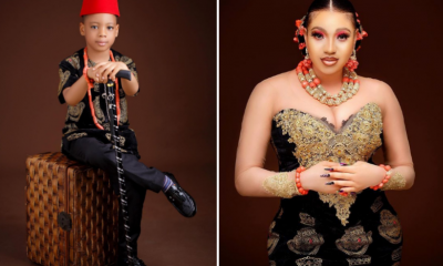 'My Drama King' - Actress, Queeneth Hilbert gushes over son as he turns 5 today