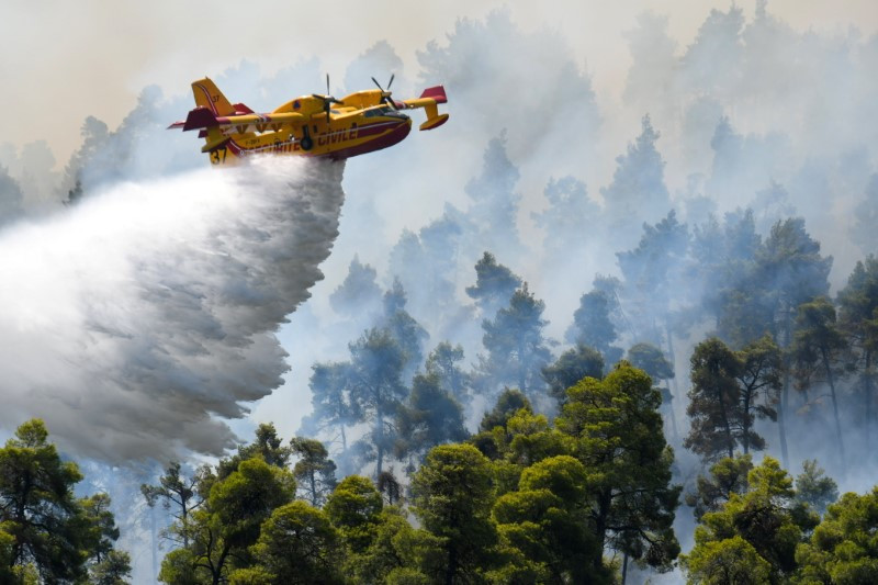 Firefighting plane crashes on Greek island topnaija 1