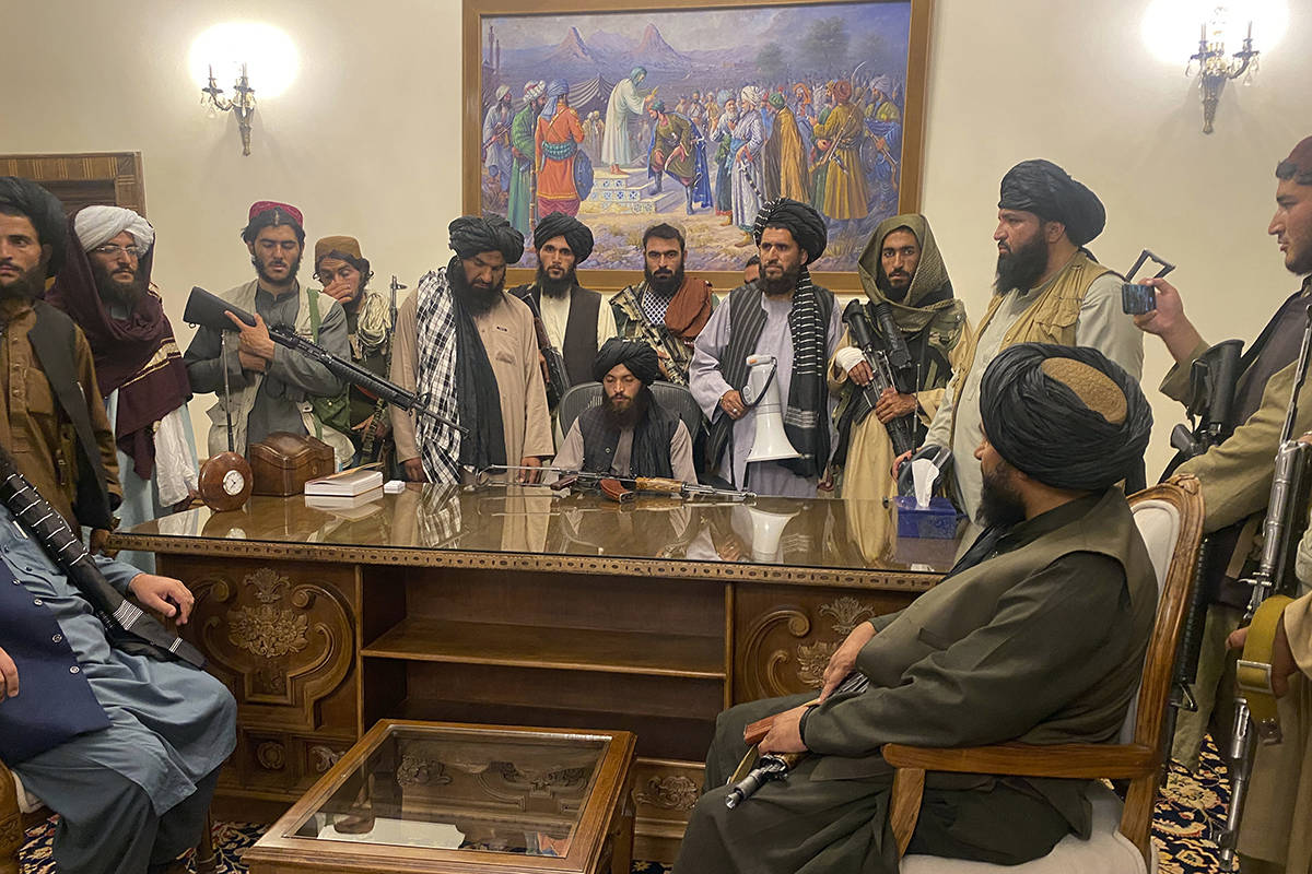Taliban militants wine and dine in Afghan presidential Palace