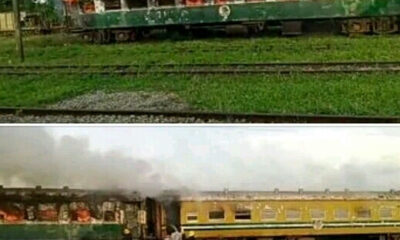 Hoodlums set Kano-bound train ablaze at railway station in Kwara