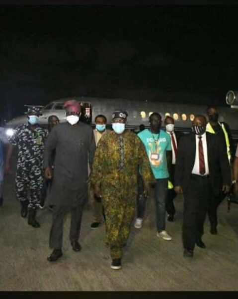 Tinubu returns to Lagos