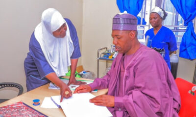 Borno Governor captures health workers exploiting patients in impromptu visit