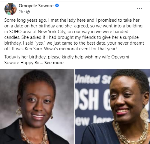 Sowore's wife