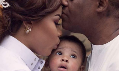 Femi Fani-Kayode and wife precious kiss