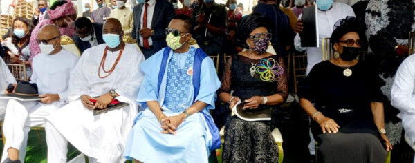 Billionaire Cosmas Maduka weeps bitterly at wife's funeral