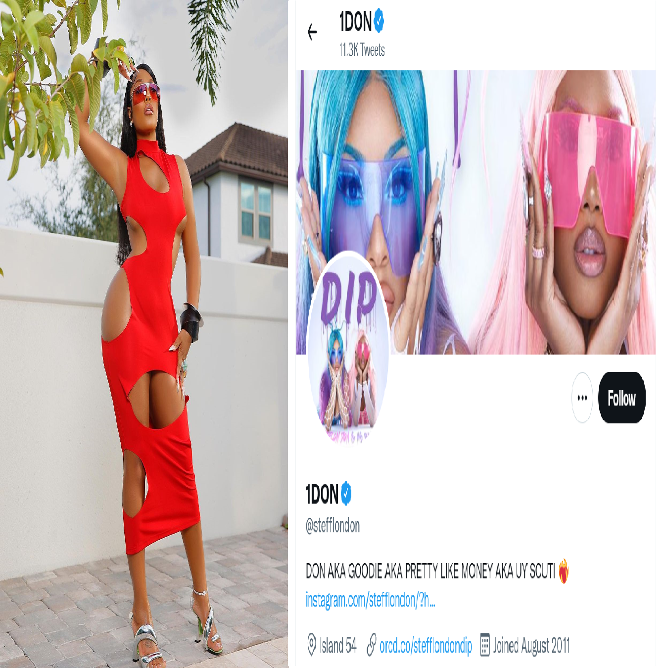 stefflondon changes twitter name to "1Don"