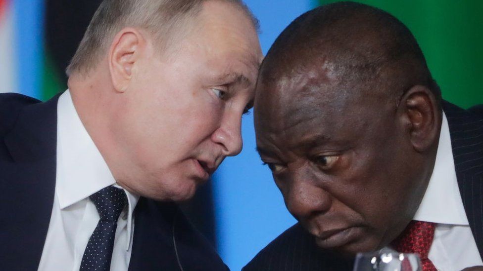 Putin with south africa president