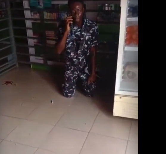 Traumatized police hides in nearby shop after gunmen killed three of his colleagues in Enugu