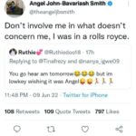 Angel Smith fires back at twitter users involving her in love triangle