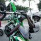 Ghanaian Motorcyclist arrested by peers for smelling