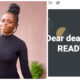 "Dear death, I am ready" - 22-year-old lady leaves disturbing note on social media