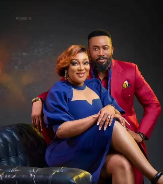 Nollywood actor, Frederick Leonard made his first appearance with his wife, Peggy as a couple after traditional wedding