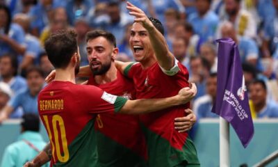 Funny Reaction From Cristiano Ronaldo Following Bruno Fernandes Goal