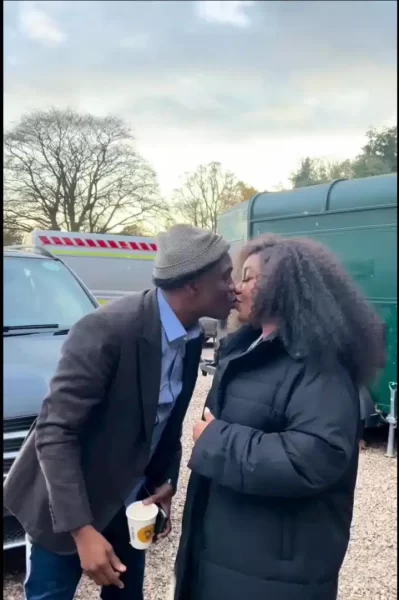 Rita Dominic And Husband Share Romantic Moment Ahead of White Wedding In UK