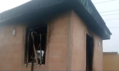 Hoodlums Set INEC office Ablaze In Imo