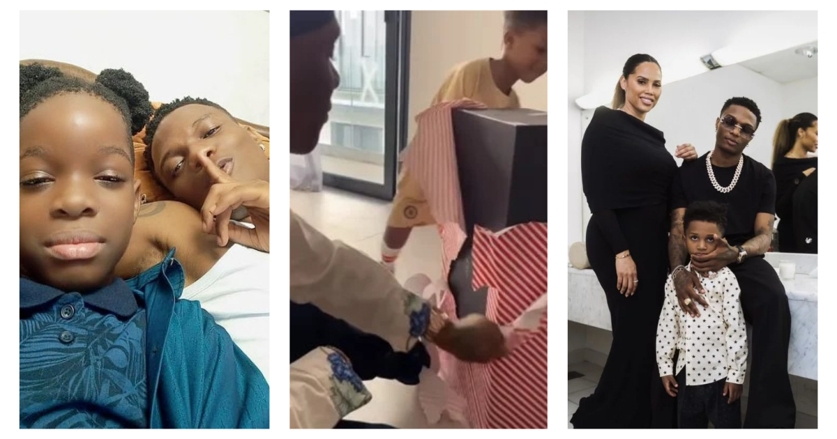 Wizkid Buys A Large Christmas Present For His Son, Zion