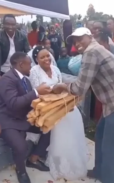 "Good Or Bad?" — Reaction As Couple Is Gifted Firewood On Wedding Day