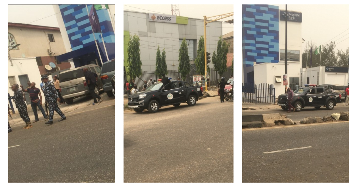 Lagos Bank Attack Foiled: See Dramatic Photos of Police in Action