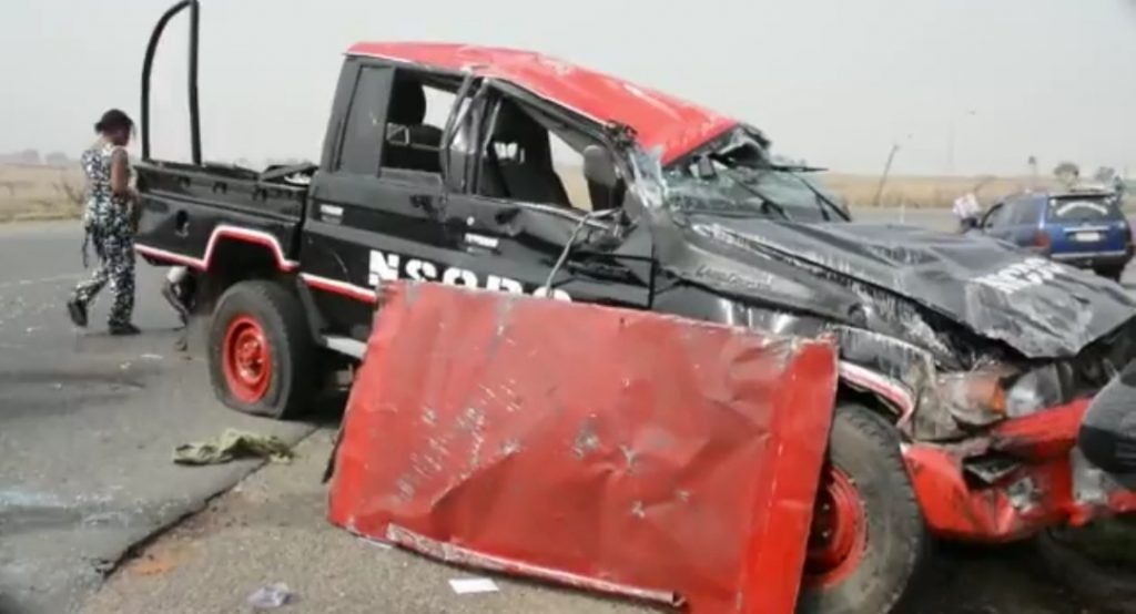 NSCDC vehicle crashes in Abuja while carrying election materials to Lagos