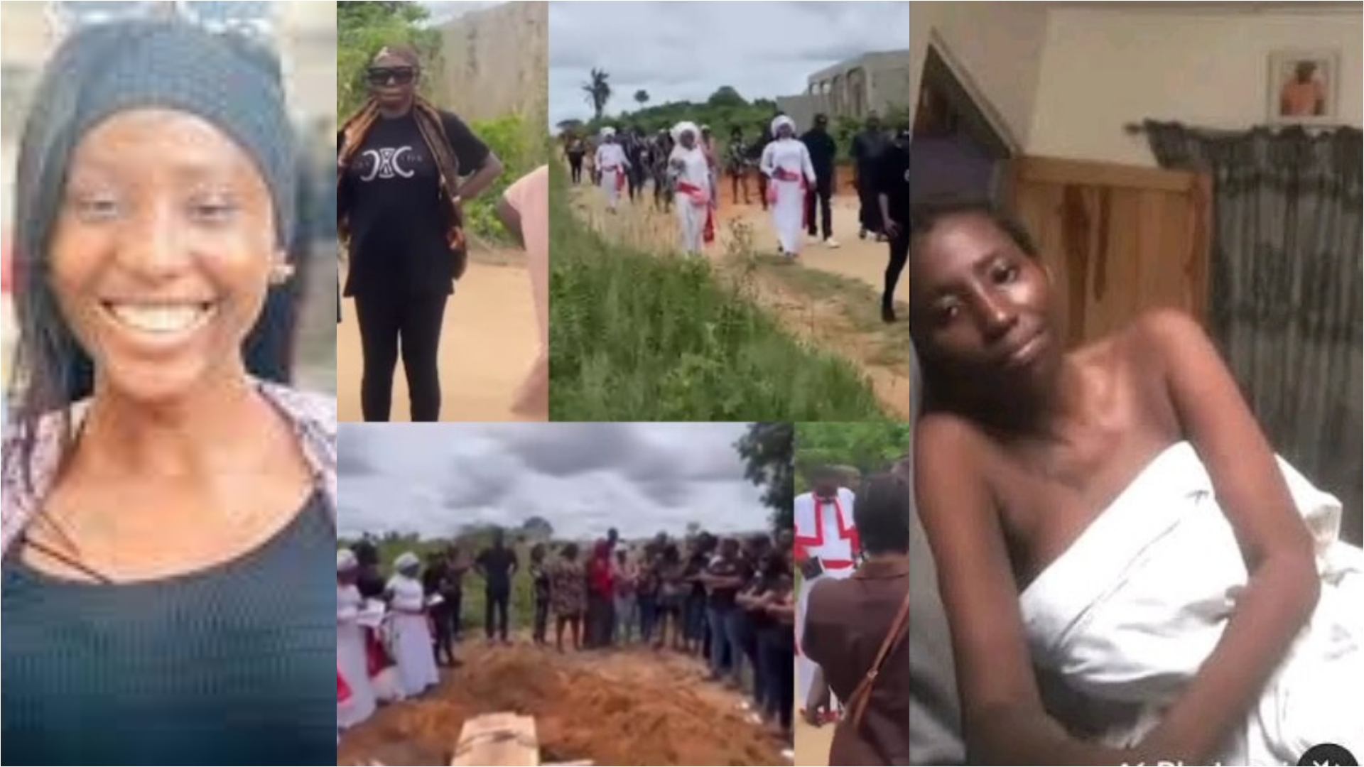 Emotional moment Actress Gbemi Anjola was laid to rest (Video)