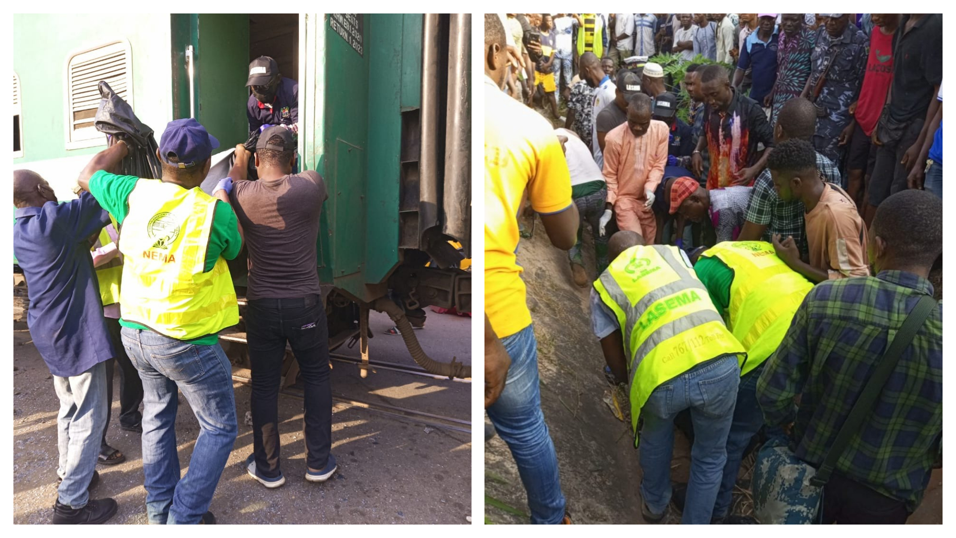 Rescue Operations Continues at Train and Lagos Govt Staff Bus Collision Site - Pictorial Update