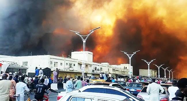 BREAKING: Fire Razes Market In Borno State