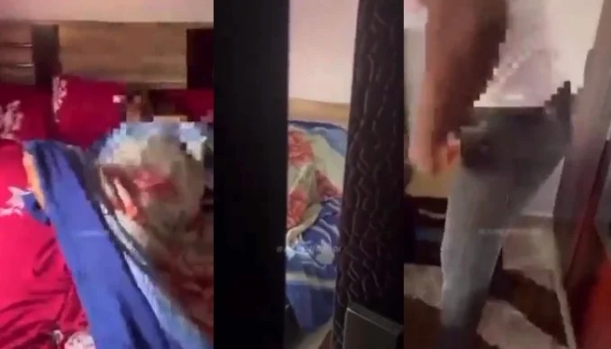 Moment lady caught her boyfriend in bed with her mother