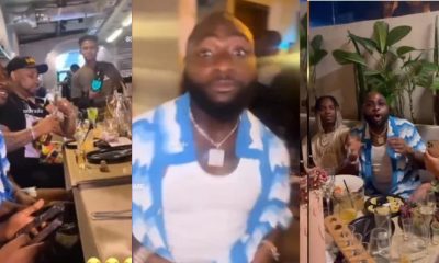 Moment Davido parties with loved ones at cousin's birthday (Video)