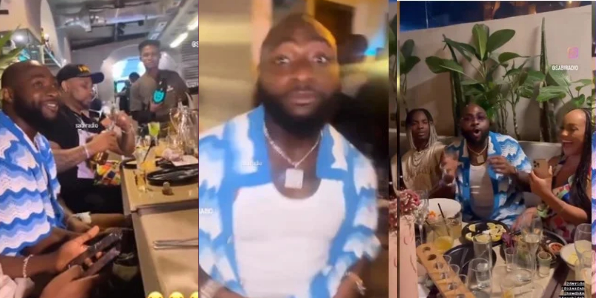 Moment Davido parties with loved ones at cousin's birthday (Video)