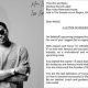 Fan of super star, Wizkid writes special letter requesting new single
