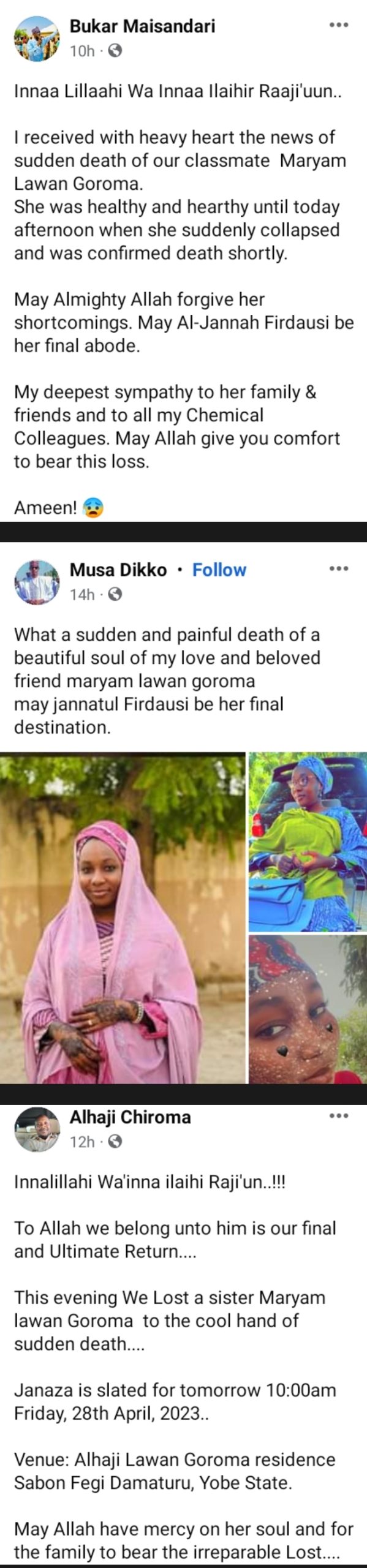 Yobe university student slumps to her death after writing exam