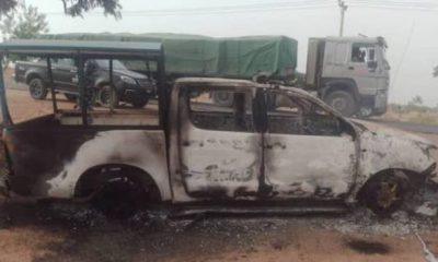 Father and sons arrested for setting fire to FRSC patrol van and injuring officer in Bauchi