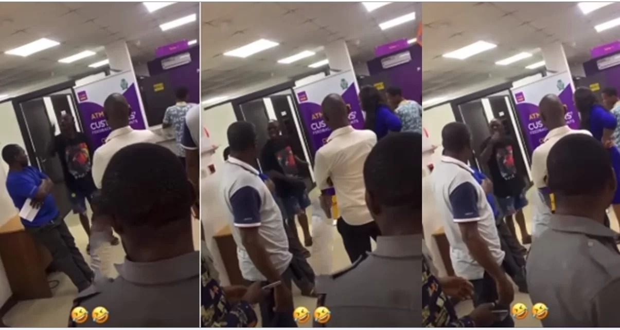 Weed seller causes commotion in Bank after being denied access to his money for his business