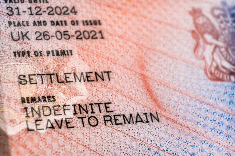 uk travel document for indefinite leave to remain