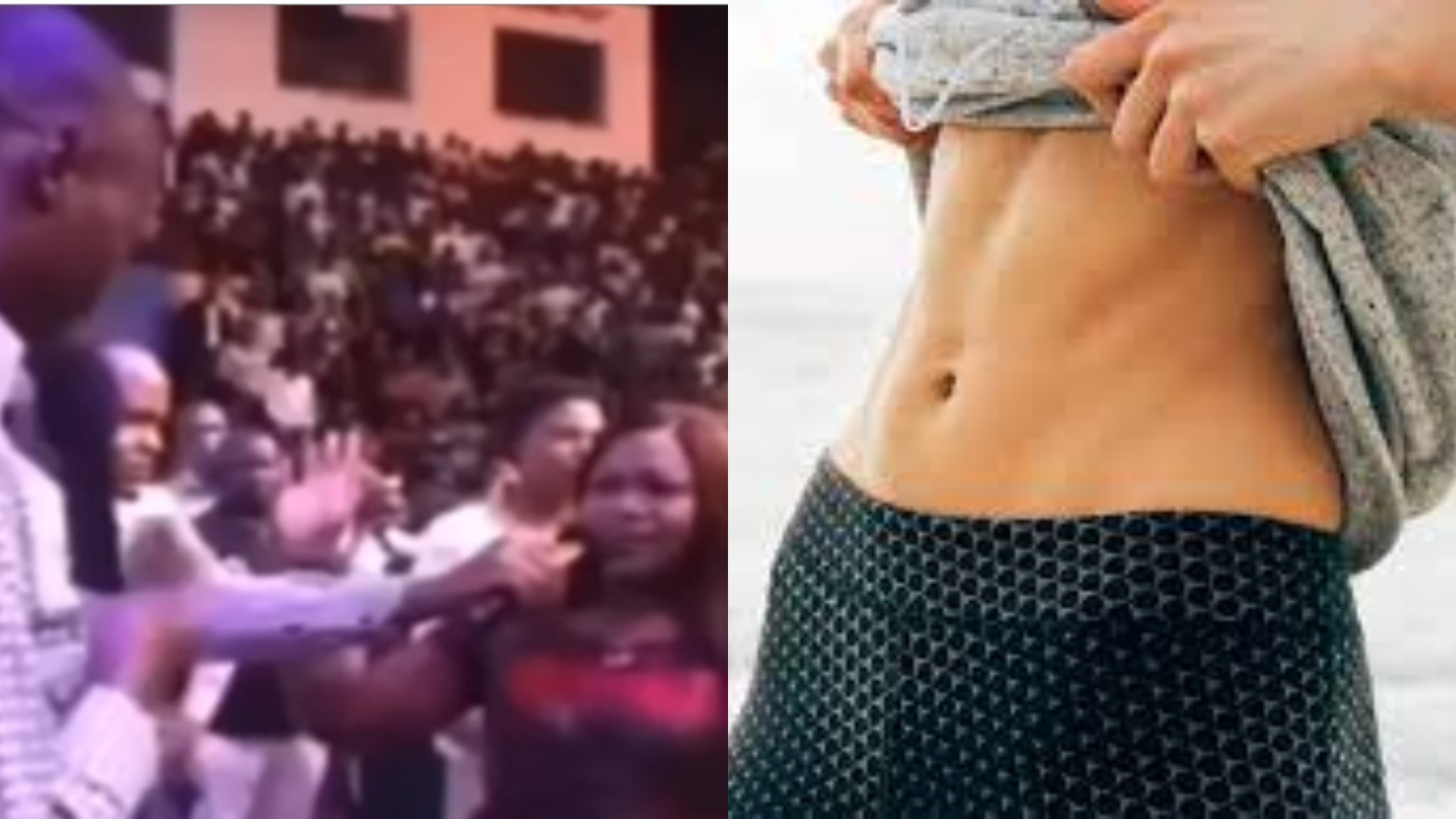A pastor in Africa has garnered attention after a video of him granting a woman's desire for a flat stomach went viral on the internet.