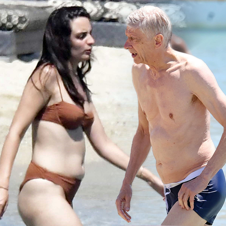 Arsene Wenger caught chilling on the beach with woman in Bikini 