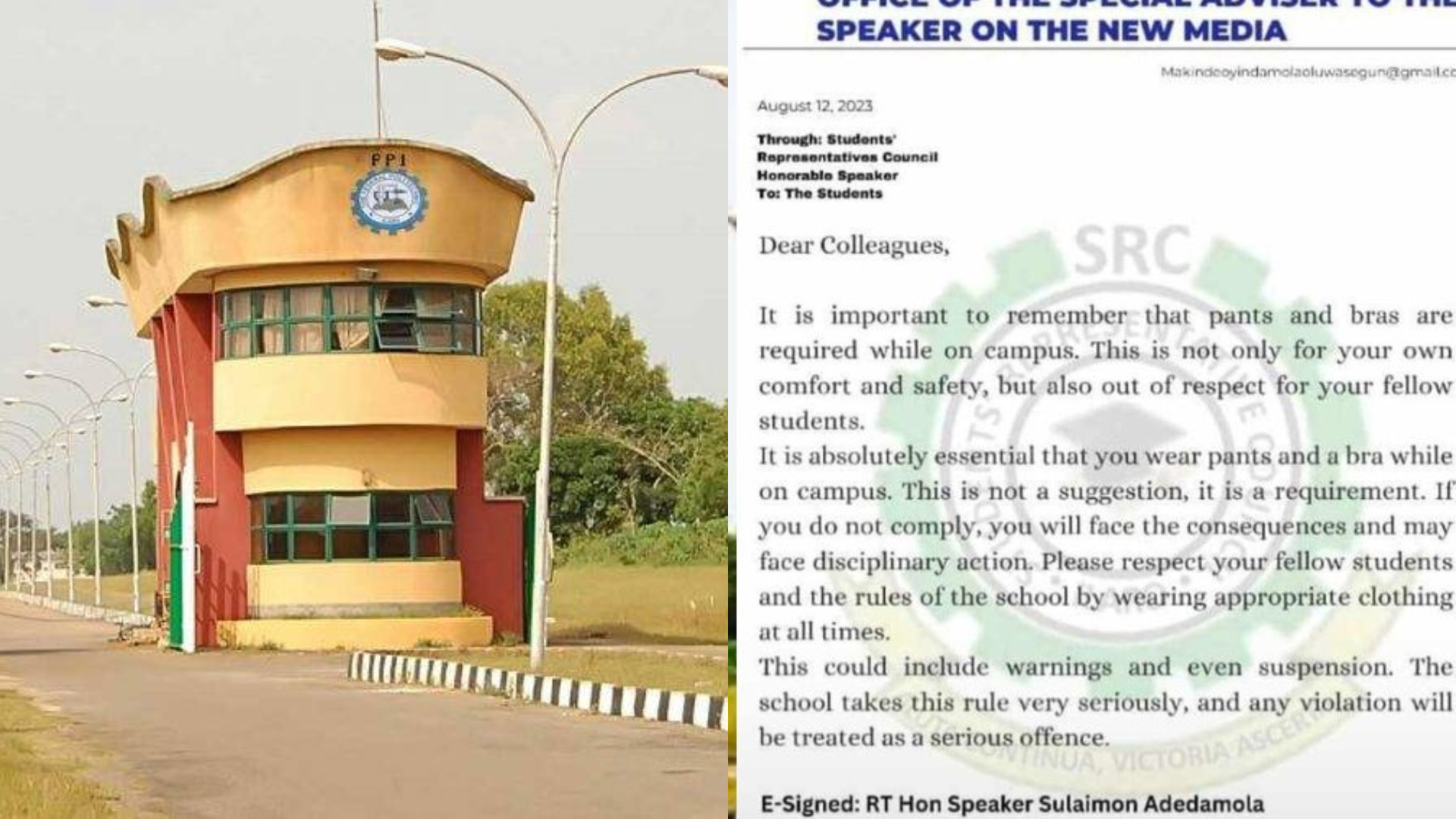 Ilaro Poly Student Council Issues Warning To Female Students Against Not Wearing Pants And Bras To Lecture