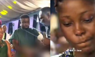 Lady in tears as boyfriend breaks up with her during church service (Video)