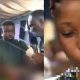 Lady in tears as boyfriend breaks up with her during church service (Video)