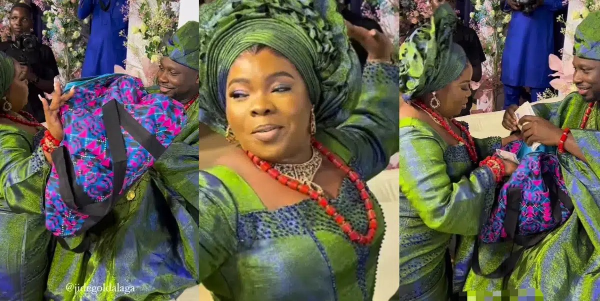 She was spotted dancing joyfully as her spouse showered her with cash bundles. Individuals on social media have been captivated by the lady's actions in the video, and they have turned to the comments area to voice their thoughts.