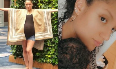 Former Big Brother Naija "See Gobe" housemate, Gifty Powers has welcomed her third child with a mysterious American husband.