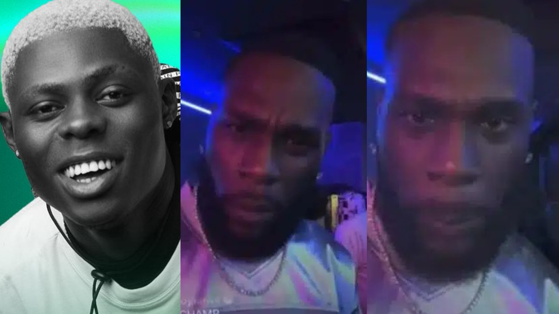 Watch moment Burna Boy found out about Mohbad’s death during live IG session (Video)
