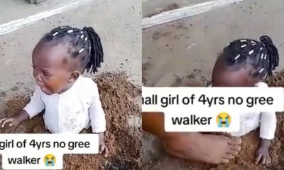 Moment little girl gets half buried in sand, causes reactions online [Video]