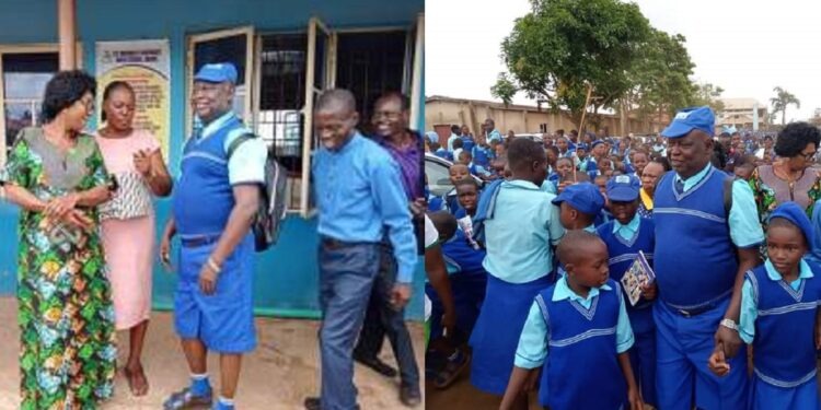 “Why I wore school uniform to welcome new students” – Viral Principal spills