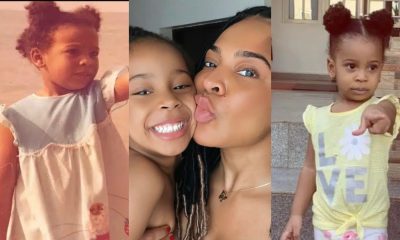 "Couldn't tell the difference between both of you" - reactions as TBoss shares throwback photos of herself and pictures of her daughter