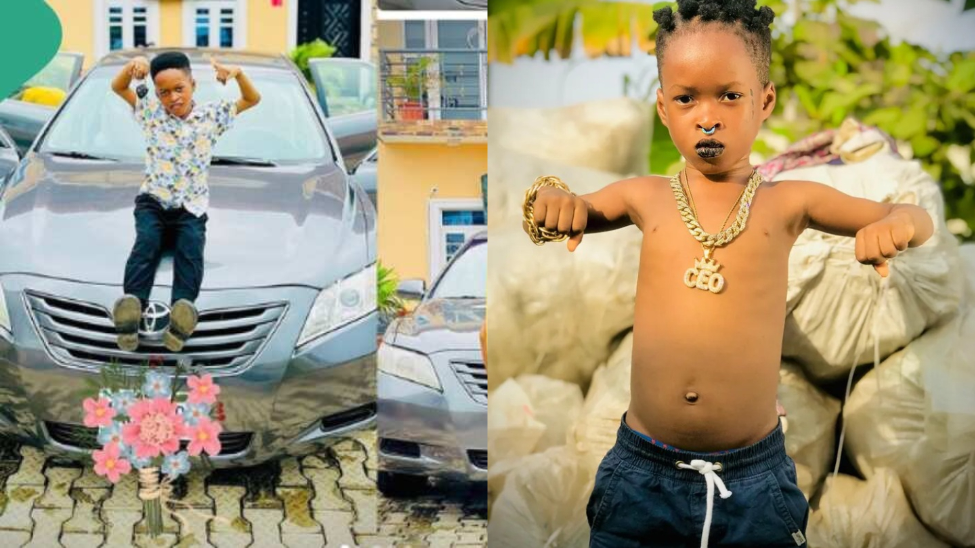 7 Year Old Skit Maker, Son of D Source, Purchases New Car, Many Celebrates With Him